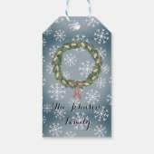 Moderne Weihnachts-Geschenkboxen Schneeflocken-Ges Geschenkanhänger (Rückseite)