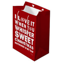 Moderne Weihnachts-Geschenktasche Rot & Weiß | Süß