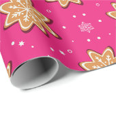 Moderne Weihnachts-Gingerbread-Cookies  Geschenkpapier (Rolleneckpunkt)