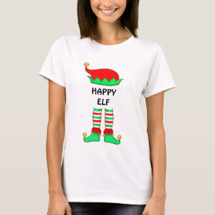 Moderne Weihnachts-glücklicher-Elf-T-Shirt T-Shirt