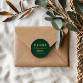 Moderne Weihnachts-Grüne Weihnachtspauschale Runder Aufkleber