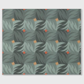 Moderne Weihnachts-Grünmuster Geschenkpapier (Flach)