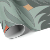 Moderne Weihnachts-Grünmuster Geschenkpapier (Rolleneckpunkt)