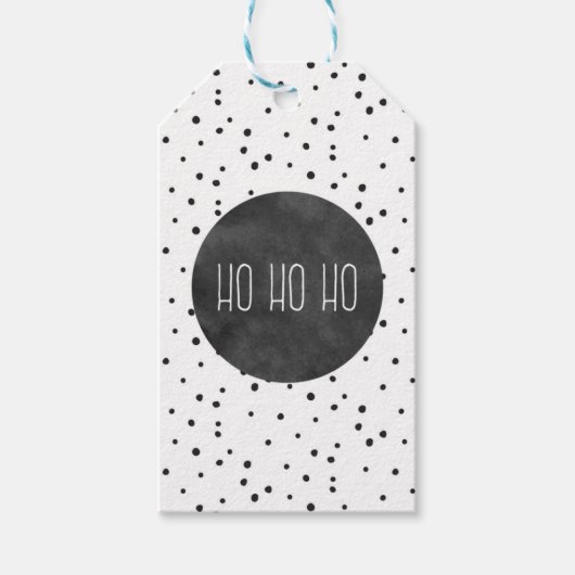 Moderne Weihnachts HO HO HO Geschenktasten Geschenkanhänger (Vorderseite)