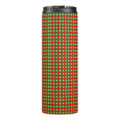 Moderne Weihnachts-Karomuster-Monogramm-Initiale R Thermosbecher (Rückseite)