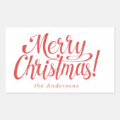 Moderne Weihnachts-Kostüm-Aufkleber Rechteckiger Aufkleber (Vorderseite)