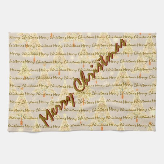 Moderne Weihnachts-Luxus-Weihnachtsbäume Geschirrtuch (Horizontal)