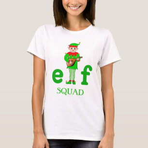 Moderne Weihnachts-Musical-Elf-Squad-T-Shirt T-Shirt