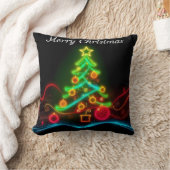 Moderne Weihnachts-Neon Holiday Collection Kissen (Decke)