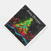 Moderne Weihnachts-Neon Holiday Collection Serviette (Ecke)