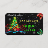 Moderne Weihnachts-Neon Holiday Collection Visitenkarte (Vorderseite)