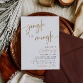 Moderne Weihnachts-Party Einladung Jingle & Mingle