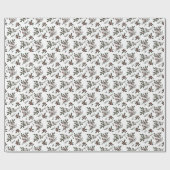 Moderne Weihnachts-Pflanze Berries Winter White Geschenkpapier (Flach)