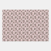 Moderne Weihnachts-Pflanze Wintermuster Geschenkpapier Set (Vorderseite 3)