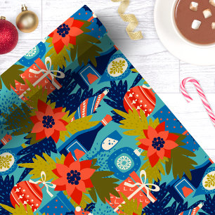 Moderne Weihnachts-Poinsettien-Weihnachtsgeschenke Geschenkpapier