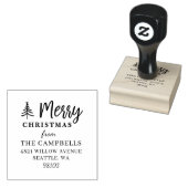 Moderne Weihnachts-Rücksendeadresse Gummistempel (Stempel)