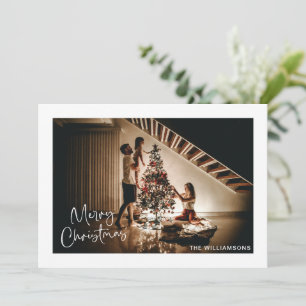 Moderne Weihnachts-Schriftzug-Fotografie  Feiertagskarte