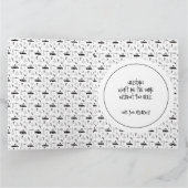 Moderne Weihnachts Schwarz/Weiß Personalisiert Karte (Innenseite)