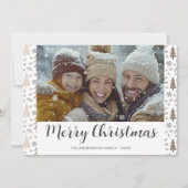 Moderne Weihnachts-Script-Foto Weihnachtskarte Feiertagskarte (Vorderseite)