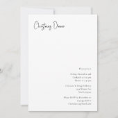 Moderne Weihnachts-Script-Party Einladung (Vorderseite)