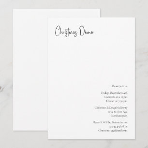 Moderne Weihnachts-Script-Party Einladung