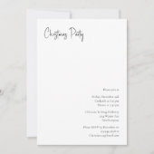 Moderne Weihnachts-Script-Party Einladung (Vorderseite)