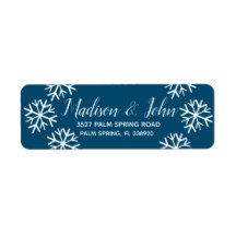 Moderne Weihnachts-Snowflake-Scatter-Adresse