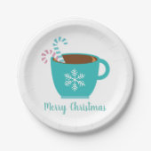 Moderne Weihnachts-Tasse individuell anpassbar Pappteller (Vorderseite)