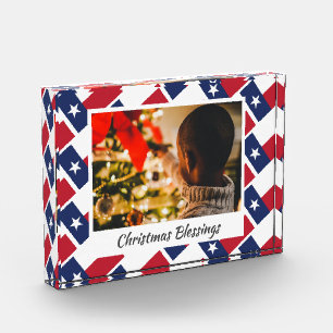 Moderne Weihnachts-TEXAS jede Botschaft Fotoblock