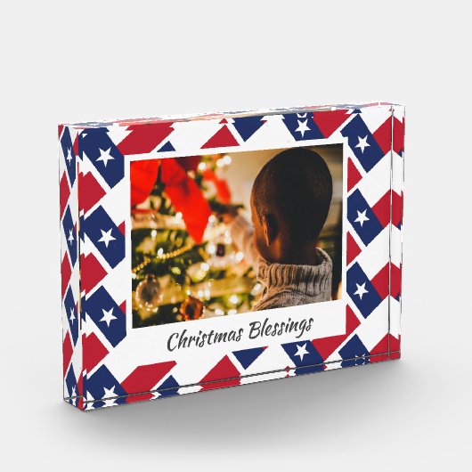 Moderne Weihnachts-TEXAS jede Botschaft Fotoblock (Links)