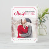 Moderne Weihnachts-Weihnachtsfotos Feiertagskarte (Stehend Vorderseite)