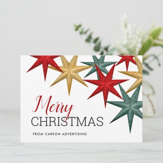 Moderne Weihnachts-Weihnachtskarte (Stehend Vorderseite)