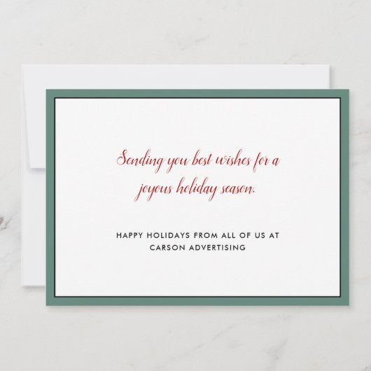 Moderne Weihnachts-Weihnachtskarte (Rückseite)