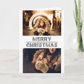 Moderne Weihnachts-Weihnachtskarte Feiertagskarte (Vorderseite)