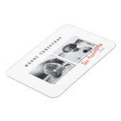 Moderne Weihnachts-Weihnachtskarte mit vielen Foto Magnet (Linke Seite)