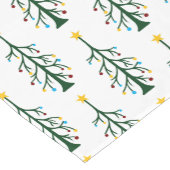 Moderne Weihnachts-Wohngestaltung Evergreen Tree Kurzer Tischläufer (Ecke)