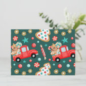 Moderne Weihnachtsästhetik - Winterfest  Einladung (Stehend Vorderseite)