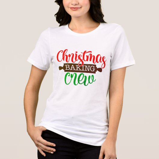 Moderne Weihnachtsbacken-Crew | Feiertage Tri-Blend Shirt (Vorderseite)