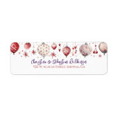 Moderne Weihnachtsbauble-Rücksendeadresse (Vorne)