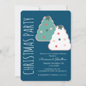 Moderne Weihnachtsbaum Cookie Holiday Party Einladung (Vorderseite)