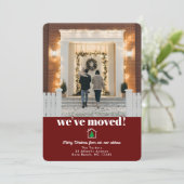 Moderne Weihnachtsbaum Dark Red Moving Ankündigung (Stehend Vorderseite)