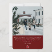 Moderne Weihnachtsbaum Dark Red Moving Ankündigung (Rückseite)