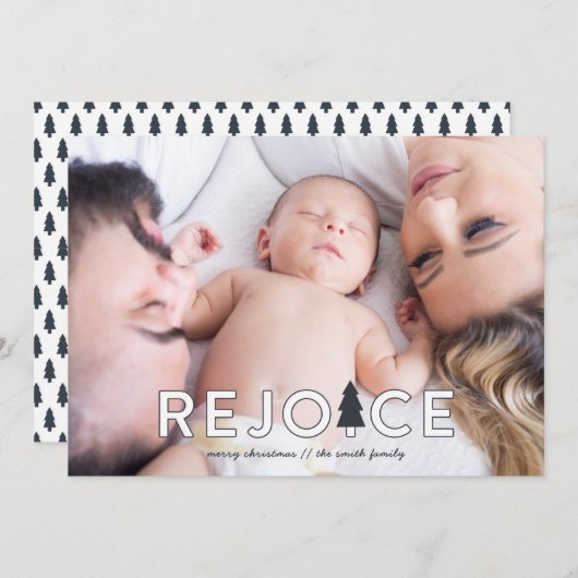 Moderne Weihnachtsbaum-Erlebniskarte Feiertagskarte (Vorne/Hinten)