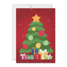 Moderne Weihnachtsbaum Farbige Geschenke und golde