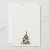 Moderne Weihnachtsbaum-Feier einladen Feiertagskarte (Rückseite)