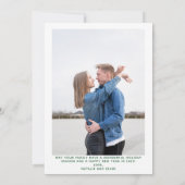 Moderne Weihnachtsbaum-Foto Cutout Holiday Card (Rückseite)