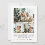 Moderne Weihnachtsbaum-Foto-Weihnachtskarte Feiertagskarte (Rückseite)