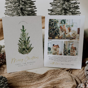 Moderne Weihnachtsbaum-Foto-Weihnachtskarte Feiertagskarte