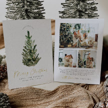 Moderne Weihnachtsbaum-Foto-Weihnachtskarte