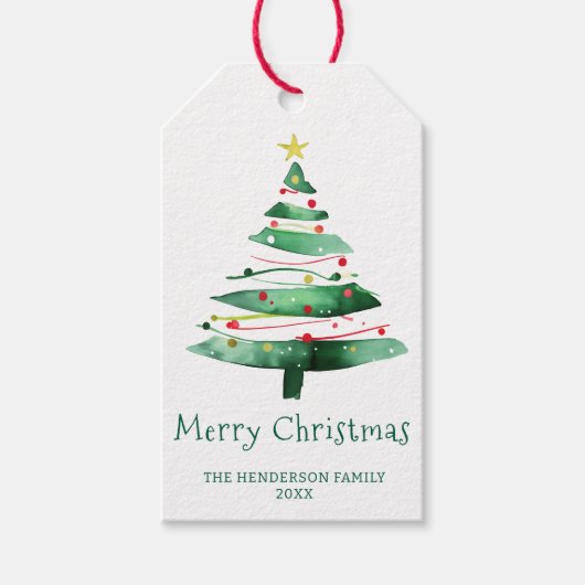 MODERNE WEIHNACHTSBAUM GESCHENKANHÄNGER (Vorderseite)